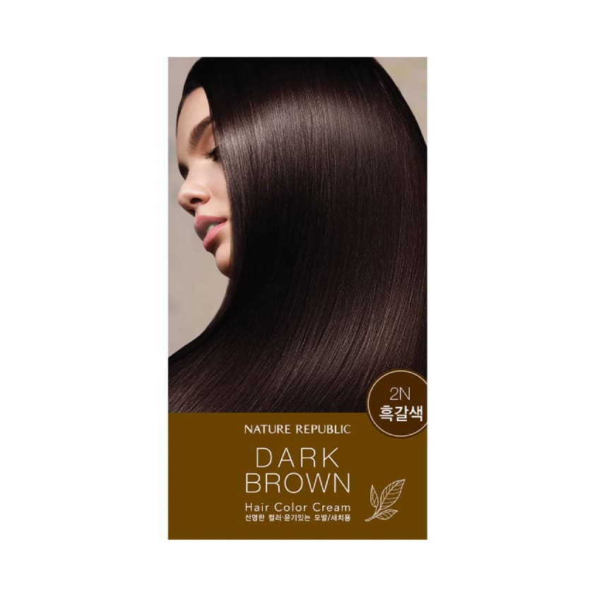 NATURE REPUBLIC HAIR & NATURE HAIR COLOR CREAM 2N DARK BROWN 129G – buy online