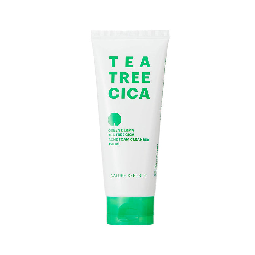 NATURE REPUBLIC GREEN DERMA TEA TREE CICA ACNE FOAM CLEANSER 150ML – online store