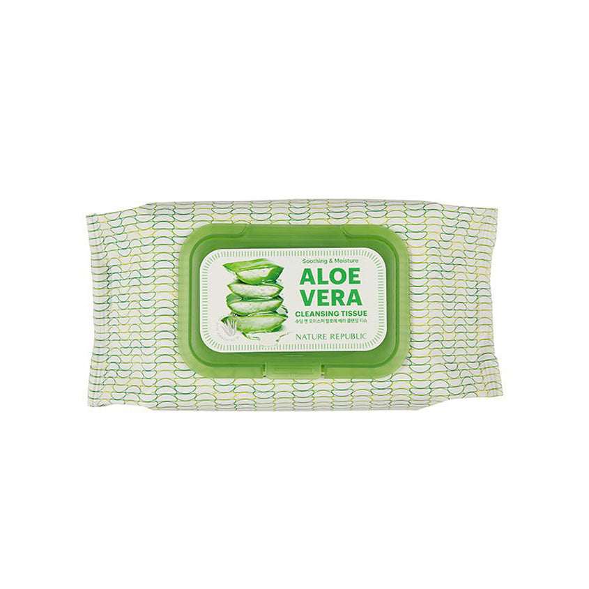 NATURE REPUBLIC SOOTHING & MOISTURE ALOE VERA CLEANSING TISSUE 80PCS*2PCS – online store