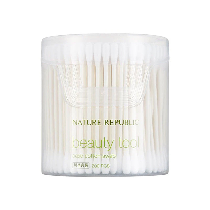NATURE REPUBLIC BEAUTY TOOL CASE SWAB 200PCS