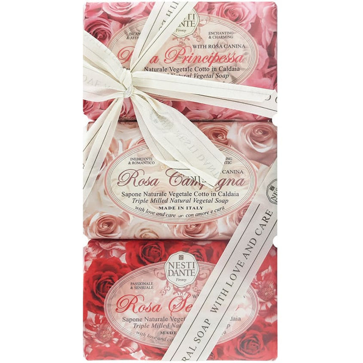 Gifts for her SOAP SET ROSA 3*150G