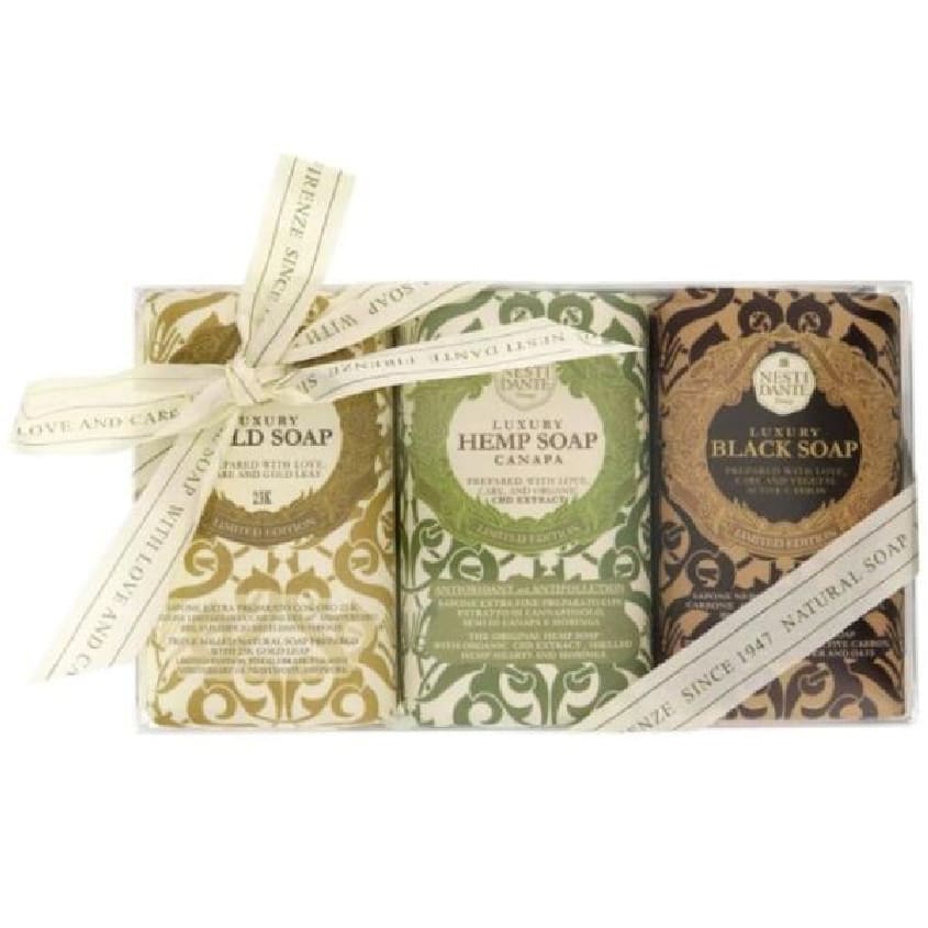 NESTI DANTE 250G SOAP GOLD+BLACK+HEMP TRIO SET