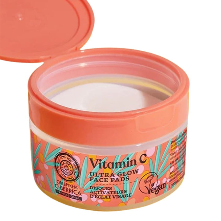 Face scrubs and peels OBLEPIKHA C-BERRICA RADIANCE FACE PADS, 20 PCS