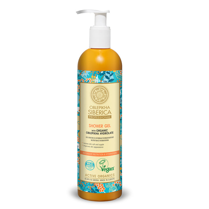 Shower Gel with Organic Oblepikha Hydrolate Intensive Nutrition & Hydration 400 ml