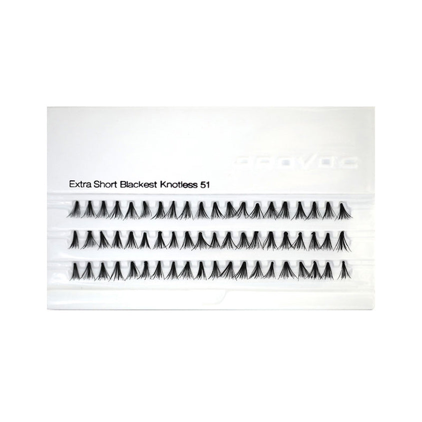 PROVOC FLARE LASHES EXTRA SHORT BLACKEST KNOTLESS 51 1,4G