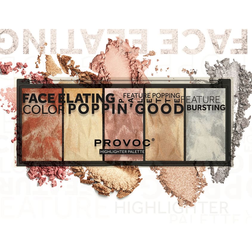 PROVOC HIGHLIGHTER PALETTE 5 RECTANGLES 32G – buy online