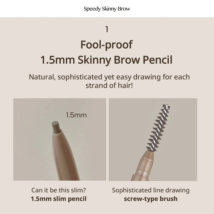 PERIPERA SPEEDY SKINNY BROW 3 NATURAL BROWN 0,07G – متجر إلكتروني