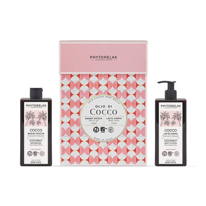 PHYTORELAX COCONUT SET (VEGAN&ORGANIC SHOWER GEL 250ML + BODY LOTION 250ML)
