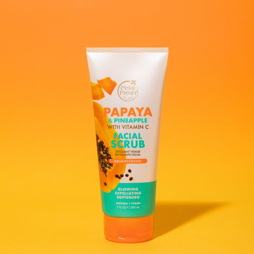 PETAL FRESH PAPAYA & PINEAPPLE FACIAL SCRUB BRIGHTENING 200ML – شراء أونلاين