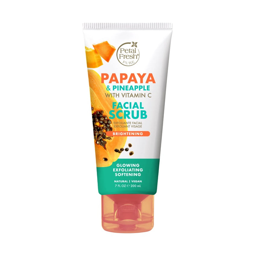 PETAL FRESH PAPAYA & PINEAPPLE FACIAL SCRUB BRIGHTENING 200ML