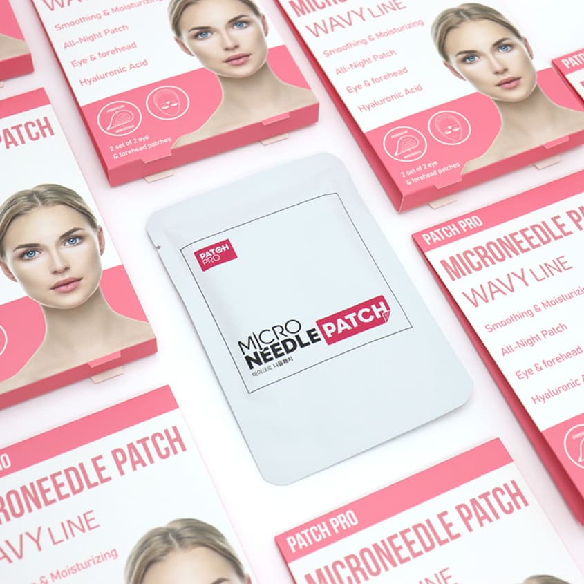 Micro-needle Night Patches for Eye and Forehead Area with Hyaluronic Acid