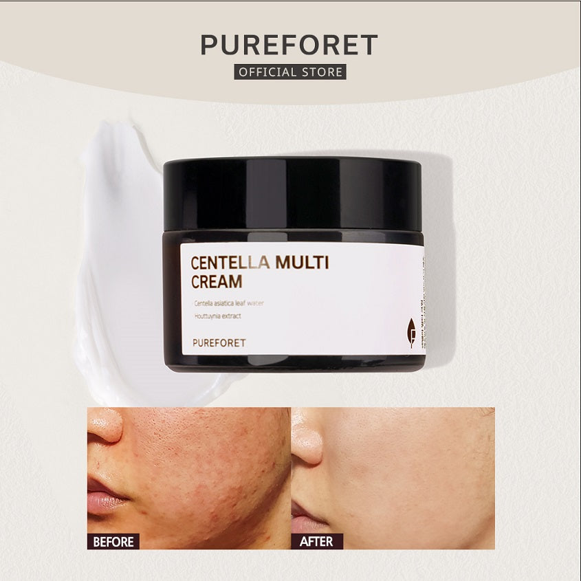PUREFORET بيورفوريت كريم سنتيلا ملتي كريم للوجه متعدد الوظائف، 50 مل – شراء أونلاين
