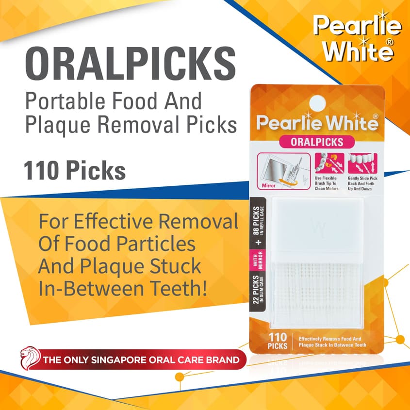 PEARLIE WHITE بيرلي وايت أورال بيكس علبة رفيعة مع مرآة، 110 قطعة – شراء أونلاين