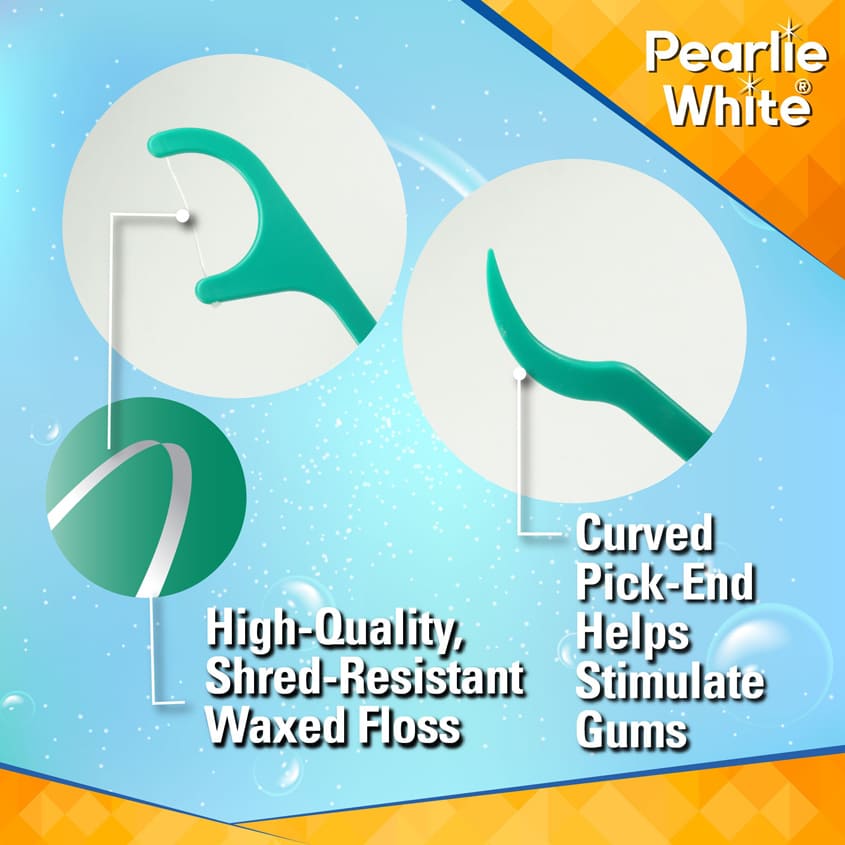 PEARLIE WHITE بيرلي وايت فلوسبكس فالو 2 في 1 فلوسر بالنعناع، 24 قطعة – صورة 5