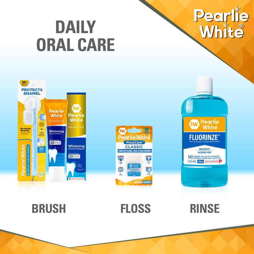 PEARLIE WHITE بيرلي وايت فلوكس كير كلاسيك شمعي بنكهة النعناع، 100 م – صورة 6