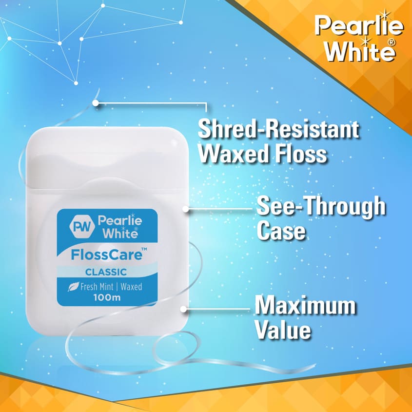 PEARLIE WHITE بيرلي وايت فلوكس كير كلاسيك شمعي بنكهة النعناع، 100 م – صورة 7