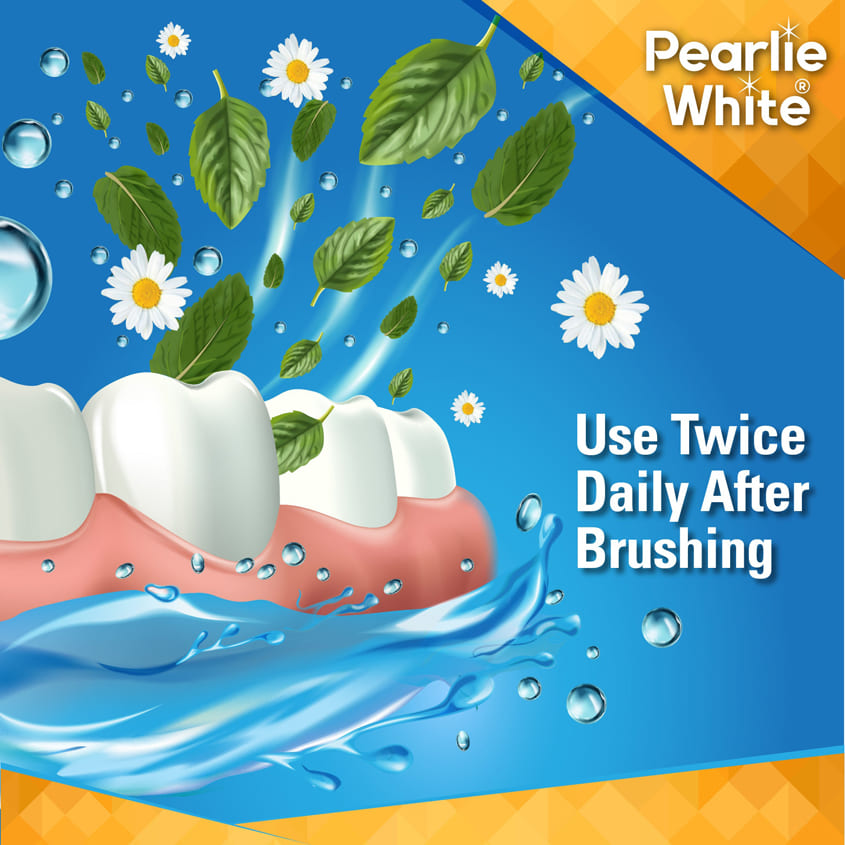 PEARLIE WHITE بيرلي وايت فلوورينز غسول الفم المضاد للبكتيريا بالفلورايد، 100 مل – صورة 5