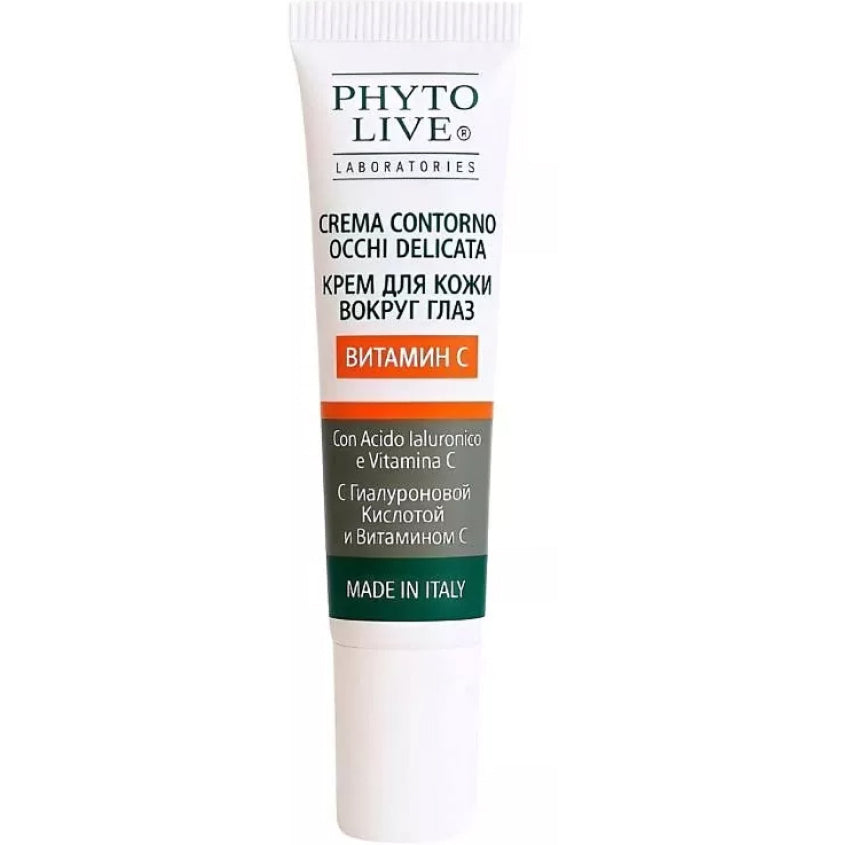 PHYTO LIVE DELICATE EYE CONTOUR CREAM WITH HYALURONIC ACID&VITAMIN C 15ML