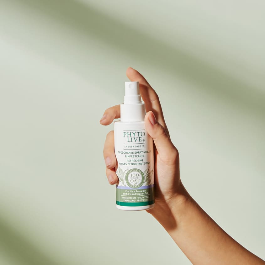 PHYTO LIVE NO GAS REFRESHING DEODORANT SPRAY IRIS&ORGANIC OAT  75ML