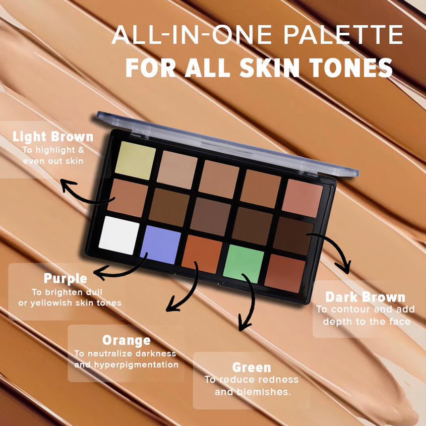 CHARACTER 15 COLOR FACE DEFINE PALETTE - DDC001 – free delivery
