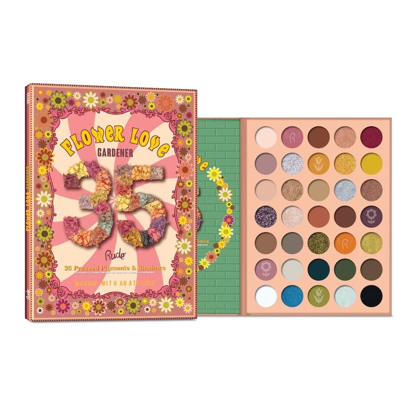 RUDE FLOWER LOVE PRESSED PIGMENTS & SHADOWS GARDENER 38G
