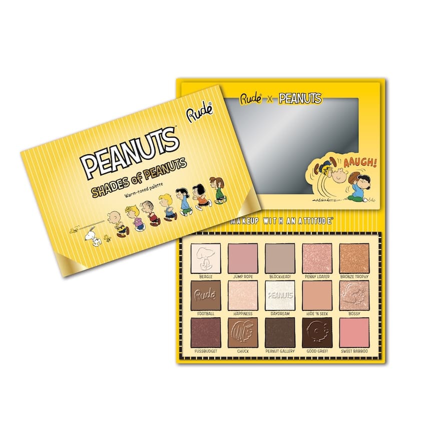 RUDE SHADES OF PEANUTS EYESHADOW PALETTE WARM-TONED 18G