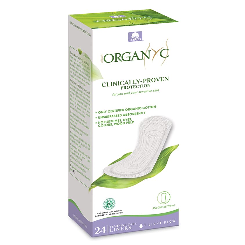 ORGANYC PANTYLINERS FLAT, 100% CERTIFIED ORGANIC COTTON 24 PCS – buy online