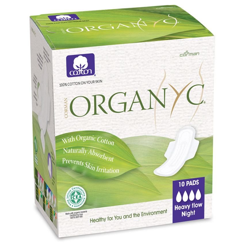 ORGANYC NAPKINS NIGHT WINGS, 100% CERTIFIED ORGANIC COTTON 10 PCS