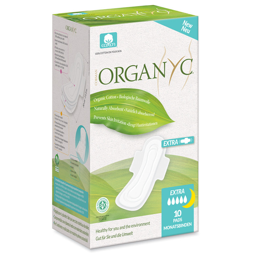 ORGANYC NAPKINS DAY WINGS, FLAT, THICK, 100% CERTIFIED ORGANIC COTTON