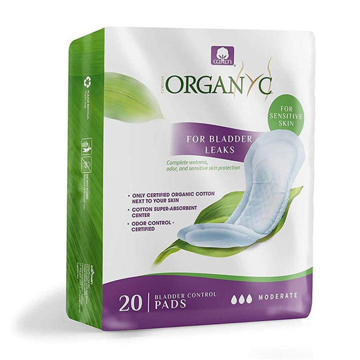 ORGANYC LIGHT INCONTINENCE MODERATE PADS - USA SIZE