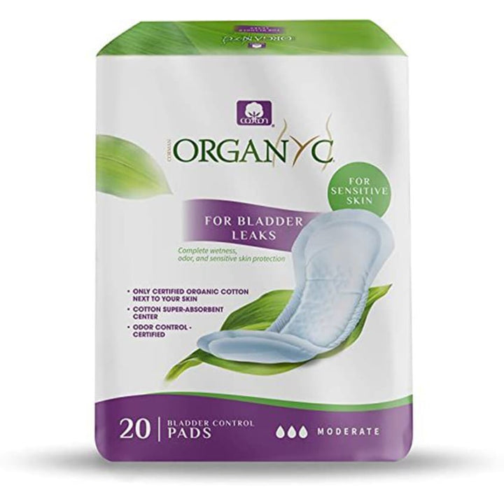 ORGANYC LIGHT INCONTINENCE MODERATE PADS - USA SIZE
