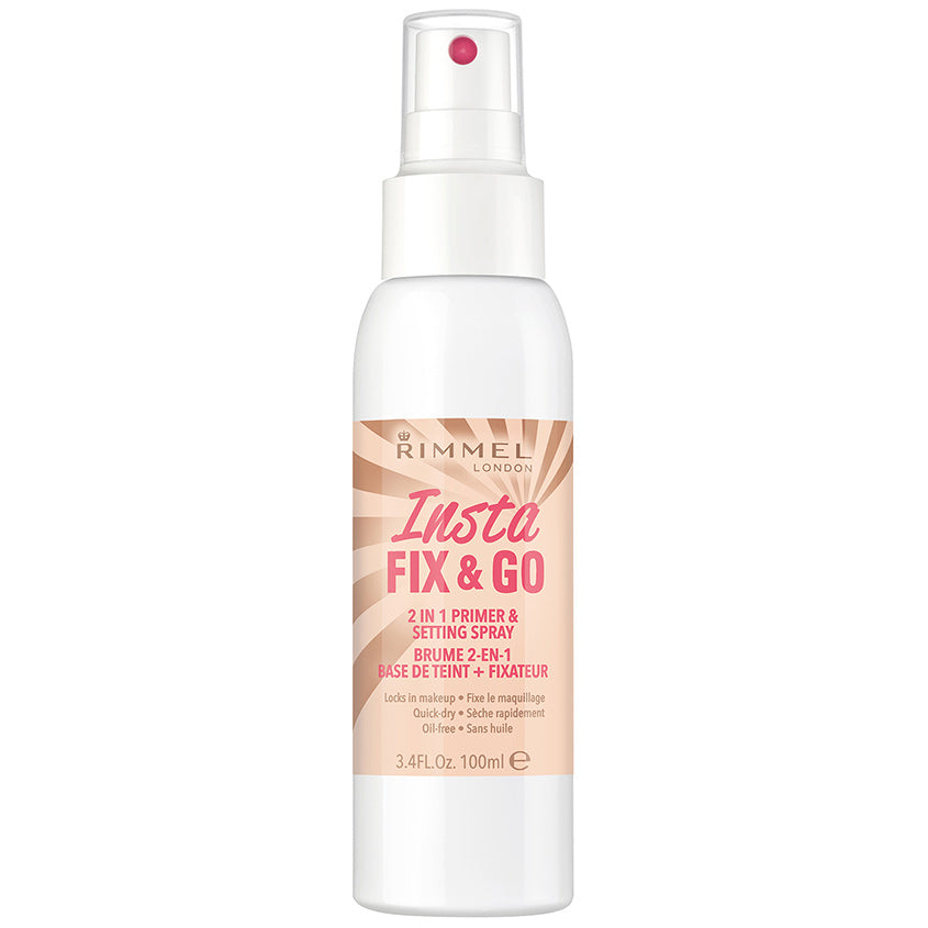 RIMMEL PRIMER AND SPRAY FOR FIXING MAKE-UP INSTA FIX & GO 100ML – buy online