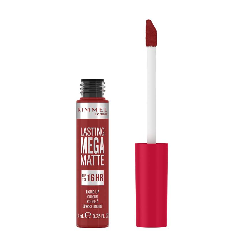 RIMMEL Lasting Mega Matte Liquid Lipstick 500 Firestarter – صورة 5