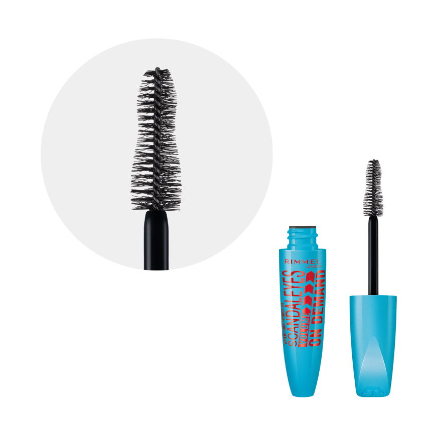 RIMMEL ريمل سكندلايز فوليوم أون ديماند ماسكارا مقاومة للماء، أسود، 12 مل – توصيل مجاني