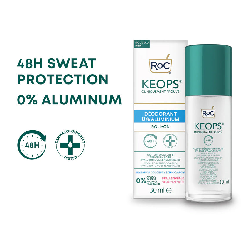 ROC KEOPS DEODORANT ROLL-ON 0% ALUMINUM 30ML
