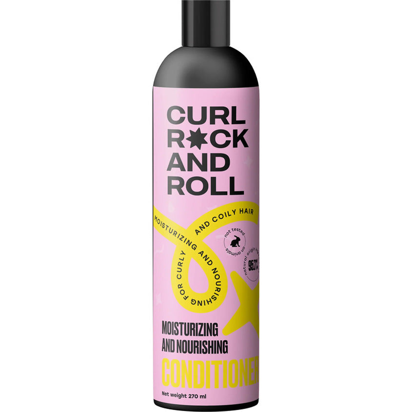 CURL ROCK AND ROLL كيرل روك آند رول: بلسم مرطب ومغذي للشعر المجعد والمجعد، 270 مل