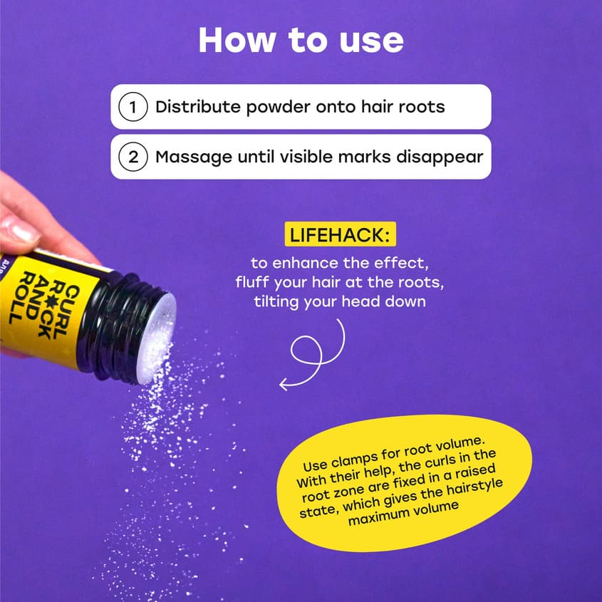 CURL ROCK AND ROLL Powder volumizing powder for volume at the roots – photo 9
