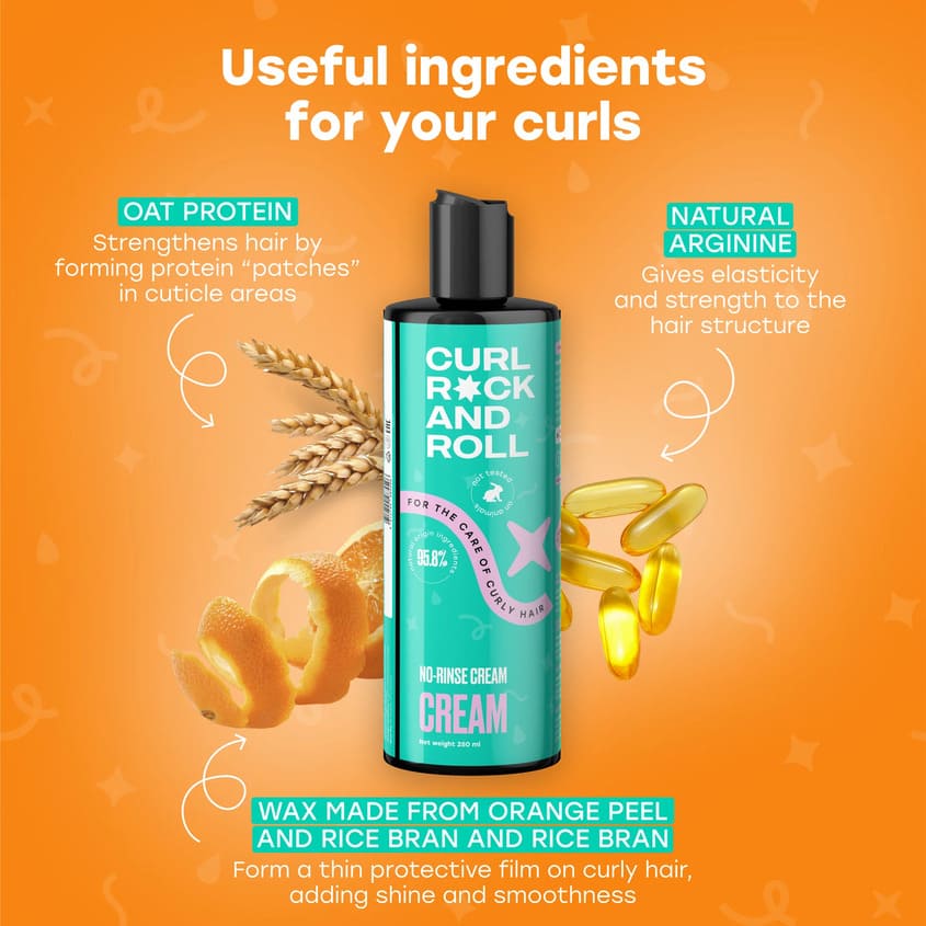 CURL ROCK AND ROLL No-rinse cream for the care of curly hair, 250 ml – توصيل مجاني