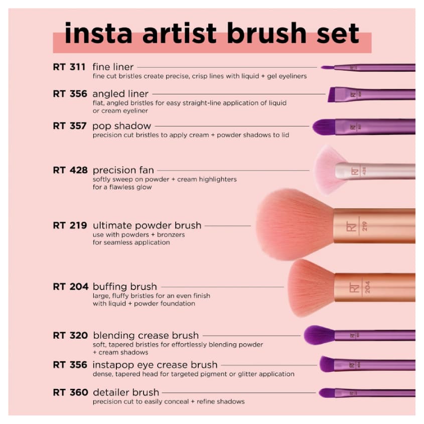 REAL TECHNIQUES RT INSTA ARTIST BRUSH KIT – صورة 5