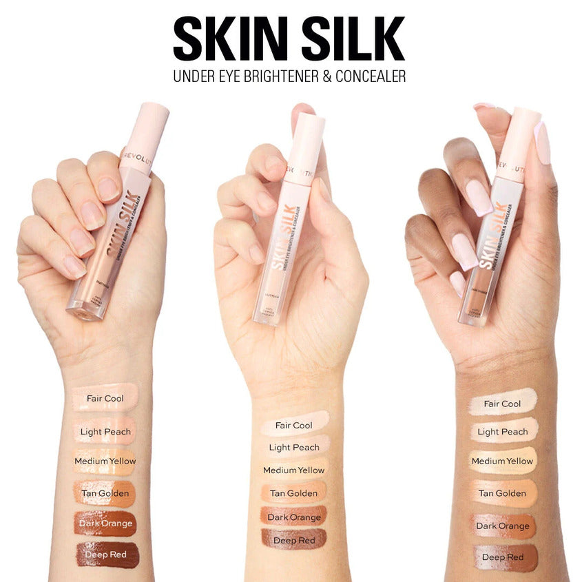 MAKEUP REVOLUTION CONCEALER FOR THE SKIN AROUND THE EYES SKIN SILK LIGHT PEACH 4ML – online store