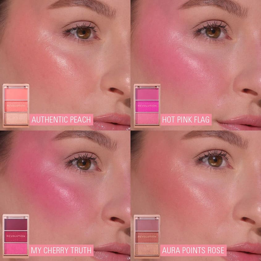 MAKEUP REVOLUTION BLUSH ICON PALETTE AURA POINTS ROSE 3 GR – photo 7