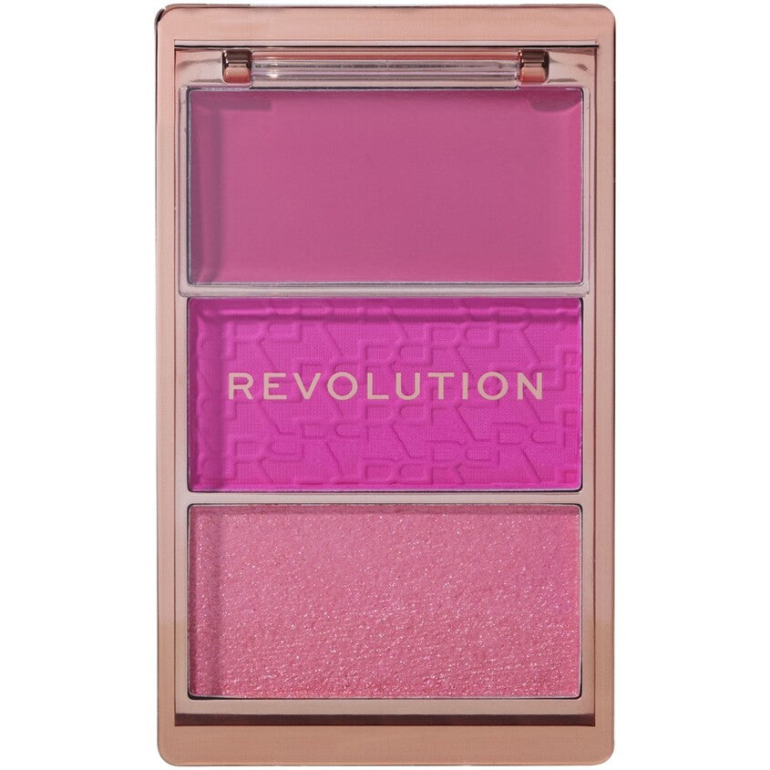 MAKEUP REVOLUTION BLUSH ICON PALETTE HOT PINK FLAG 3 GR
