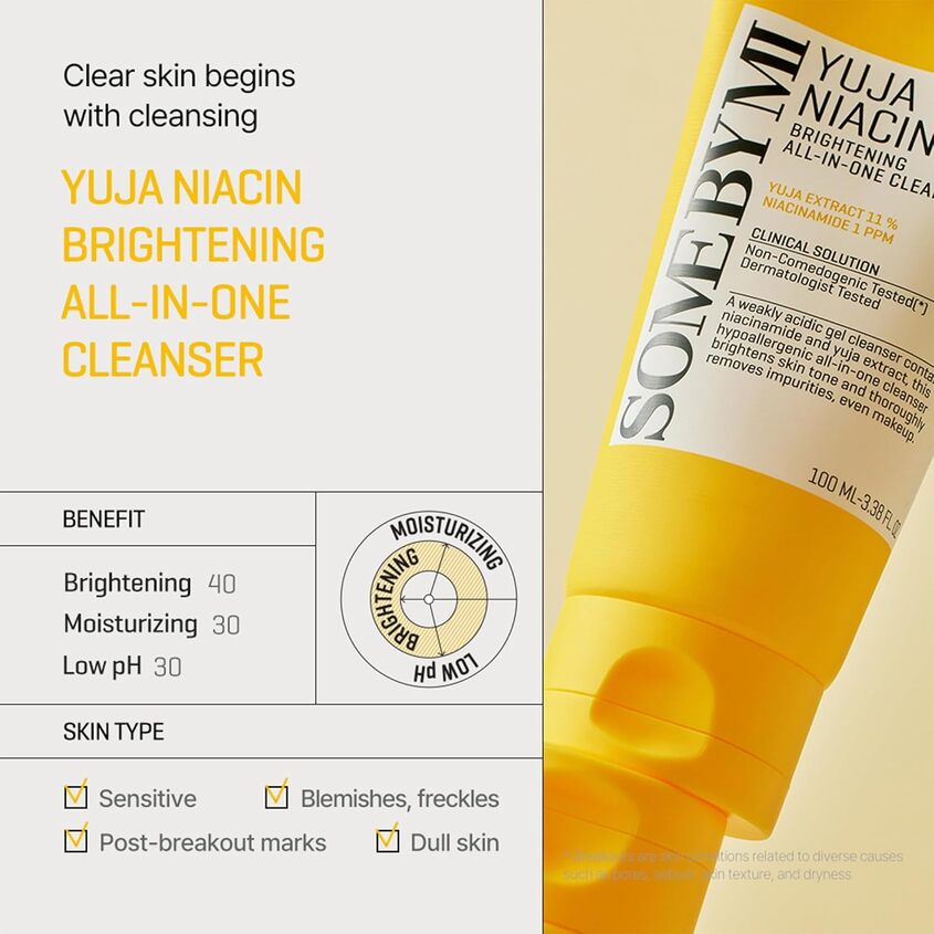 SOME BY MI YUJA NIACIN BRIGHTENING ALL-IN-ONE CLEANSER 100ML – صورة 8