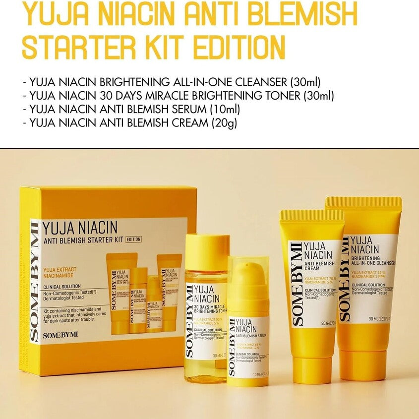 SOME BY MI YUJA NIACIN 30 DAYS MIRACLE BRIGHTENING STARTER KIT (4COMPONENTS) SET – متجر إلكتروني