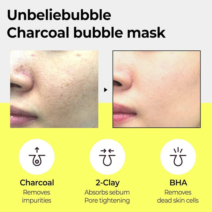 Charcoal Bha Pore Clay Bubble Mask