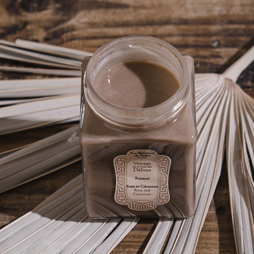Clay-Based Mask (Rhassoul) for Face, Hair, and Body Voyage Delices