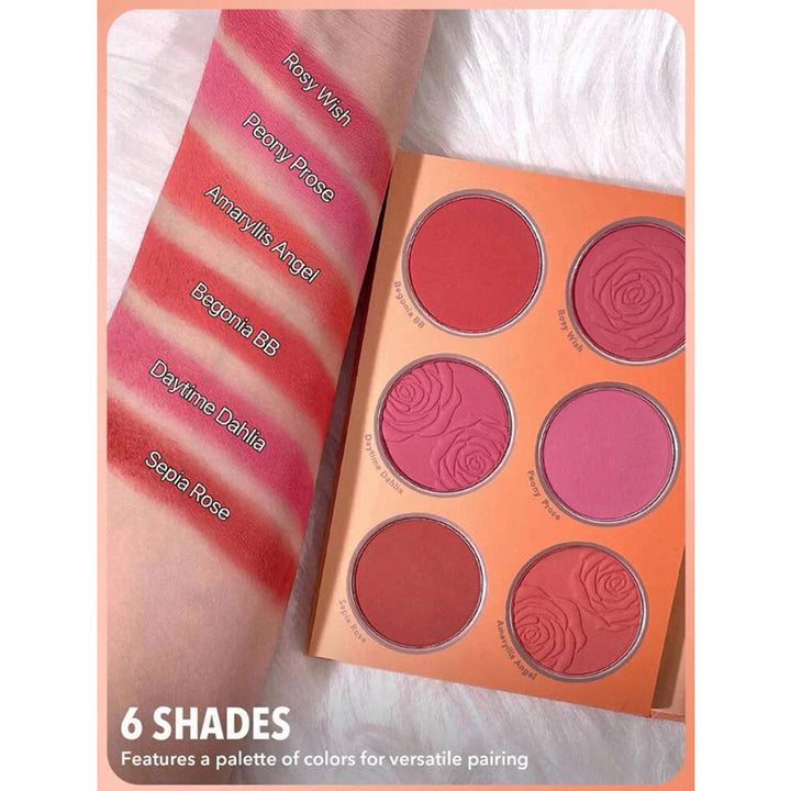 FLORAL FLUSH BLUSH PALETTE 6-COLOR PRESSED POWDER BLUSH