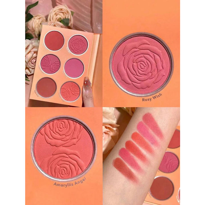 FLORAL FLUSH BLUSH PALETTE 6-COLOR PRESSED POWDER BLUSH