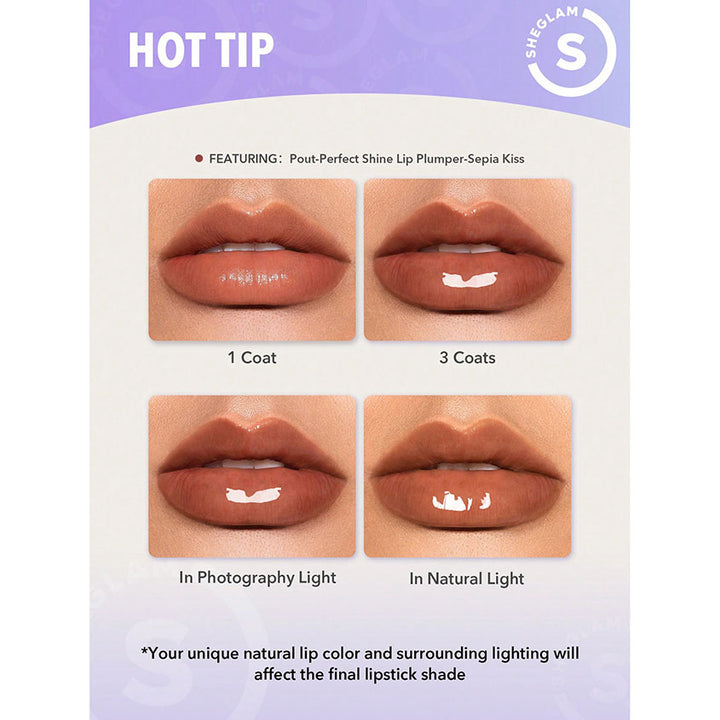 POUT-PERFECT SHINE LIP PLUMPER-MAHOGANY MAGIC