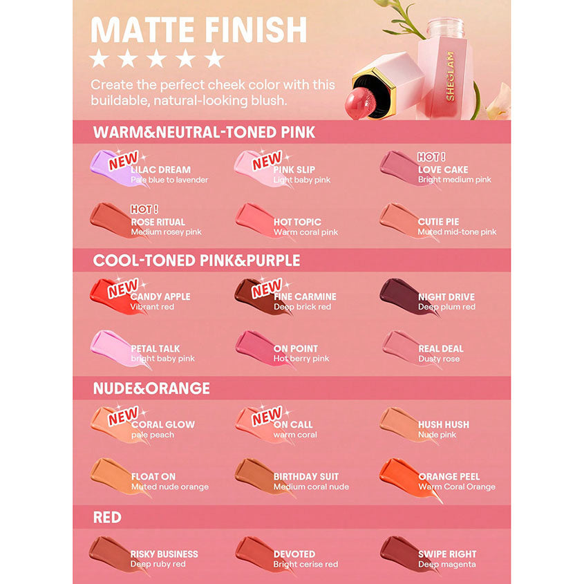 Color Bloom Liquid Blush Matte Finish